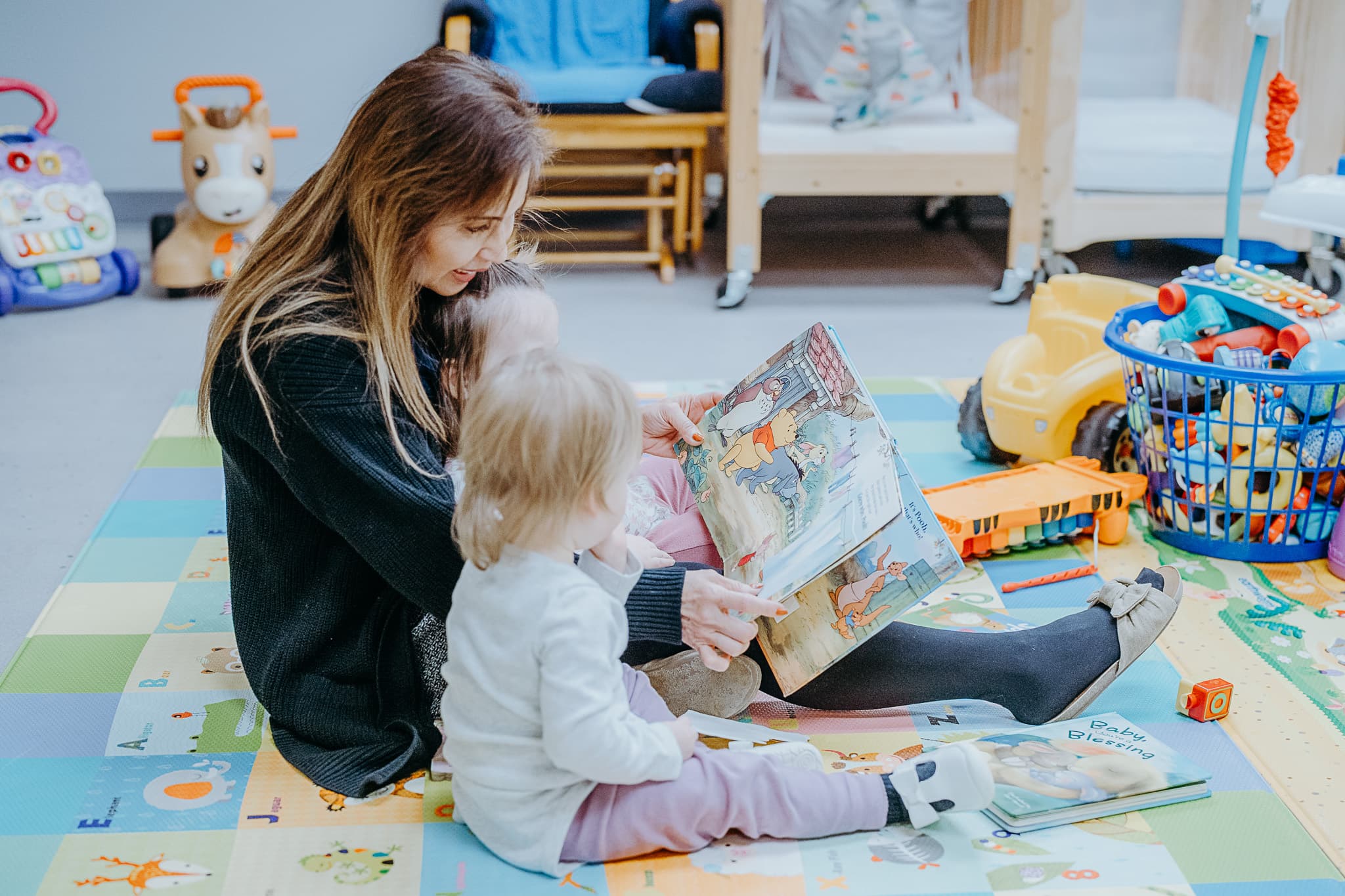 Small-group instruction with teacher giving individualized support